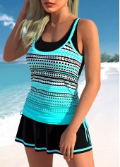Cyan plus size,Black plus size,Dot plus size,Ombre plus size,Striped plus size,ROTITA Plus Size High Waisted Ruched Polka Dot Tankini Set