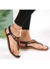 Black accessories,Plain Color accessories,Black Low Heel Toe Post Flip Flops