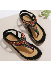 Black accessories,Plain Color accessories,Black Low Heel Toe Post Flip Flops