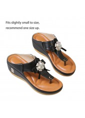 Black accessories,Plain Color accessories,Black Mid Heel Toe Post Flip Flops