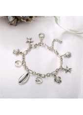Silver jewelry,Other jewelry,Starfish and Turtle Chain Silver Anklet