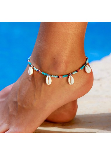 Multi Color jewelry,Other jewelry,Conch Beads Detail Multi Color Anklet