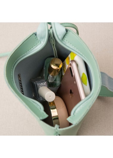 Mint Green accessories,Plain Color accessories,Mint Green Spaghetti Strap Hasp Shoulder Bag