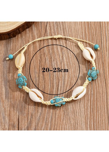 White jewelry,Other jewelry,Conch Sea Turtle Detail White Anklet