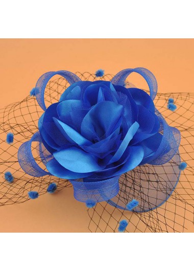 Blue accessories,Floral accessories,Plants accessories,Mesh Stitching Blue Floral Design Hat