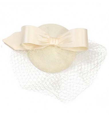 White accessories,Plain Color accessories,White Bowknot Design Retro Hemp Hat