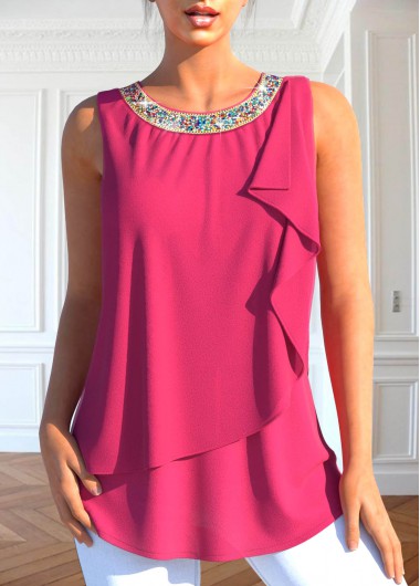 ROTITA Hot Drilling Round Neck Tank Top product