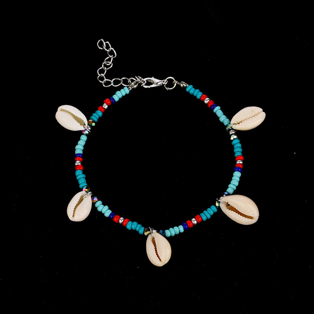 Multi Color jewelry,Other jewelry,Conch Beads Detail Multi Color Anklet