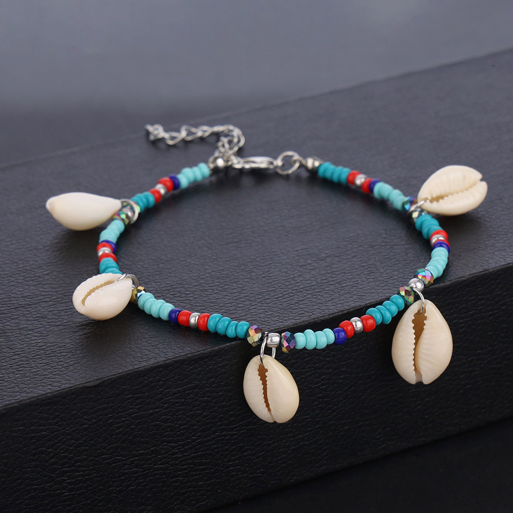 Multi Color jewelry,Other jewelry,Conch Beads Detail Multi Color Anklet