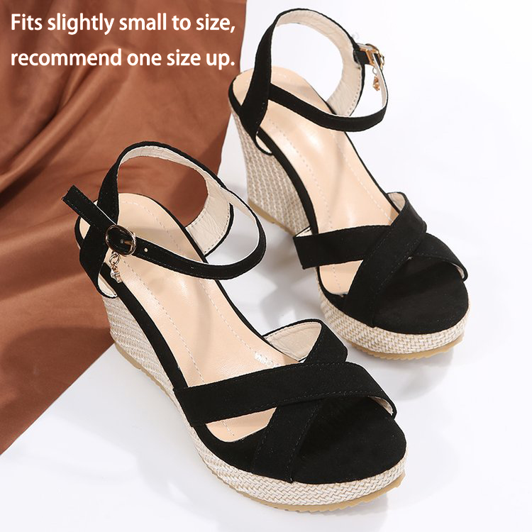 Black accessories,Plain Color accessories,Black Mid Heel Open Toe Criss Cross Slippers