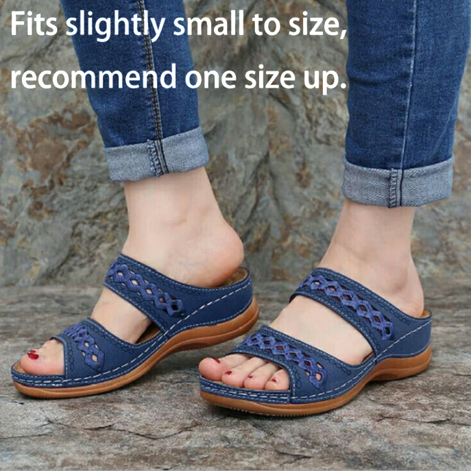 Blue accessories,Plain Color accessories,Blue Hollow Falt Open Toe Sliders