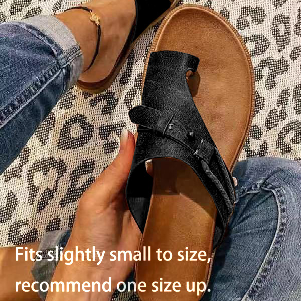 Black accessories,Plain Color accessories,Black Asymmetric Falt Toe Post Flip Flops