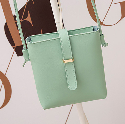 Mint Green accessories,Plain Color accessories,Mint Green Spaghetti Strap Hasp Shoulder Bag