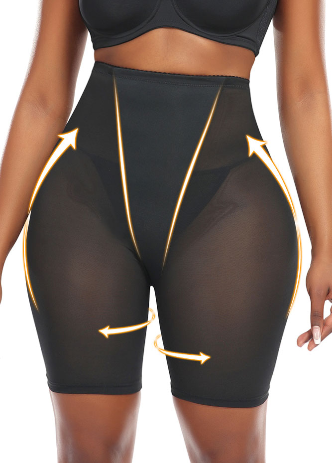 Black intimates,Plain Color intimates,High Waisted Skinny Black Shapewear Panties