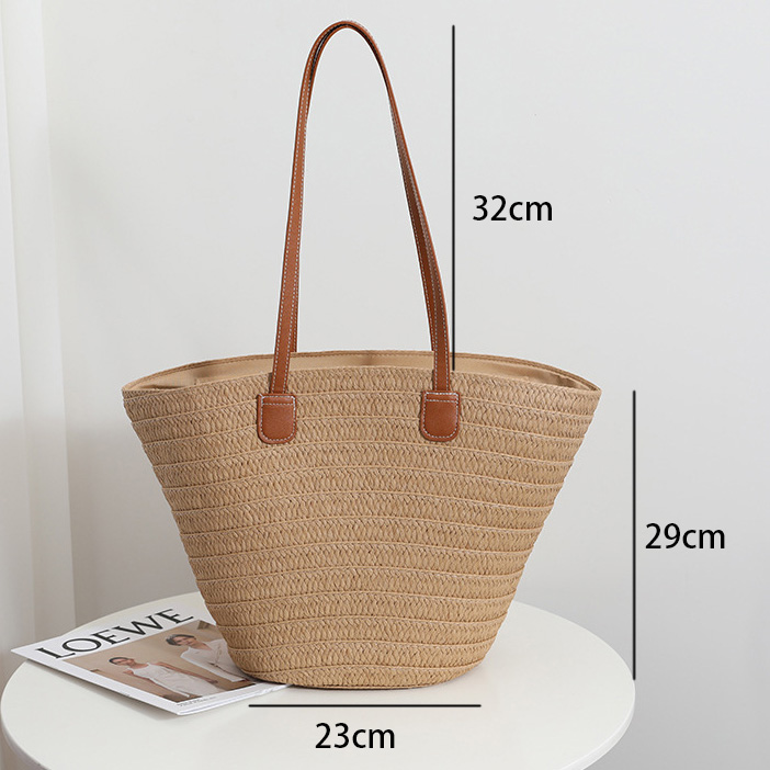 Light Camel accessories,Plain Color accessories,Light Camel Straw Zip Shoulder Bag