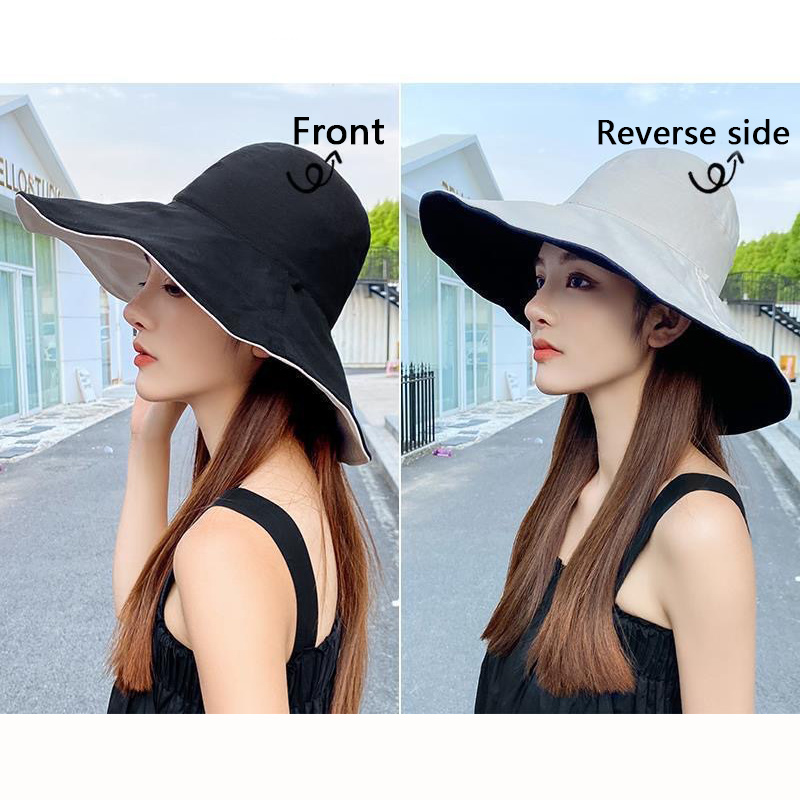 Contrast String Nylon Black Visor Hat