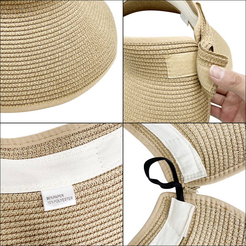 Light Coffee accessories,Plain Color accessories,Bowknot Foldable Light Coffee Visor Hat