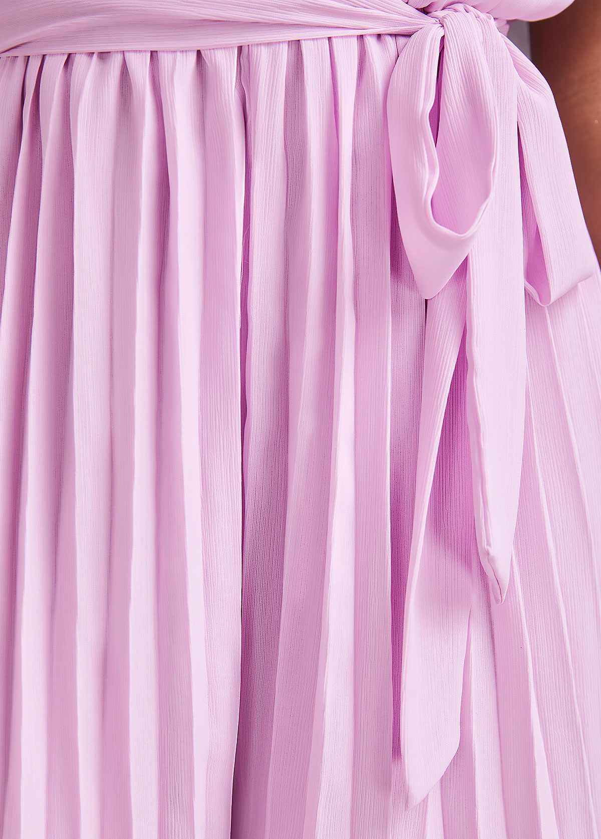 Light Purple dresses,Plain Color dresses,Pleated Light Purple Belted Short Off Shoulder Dress
