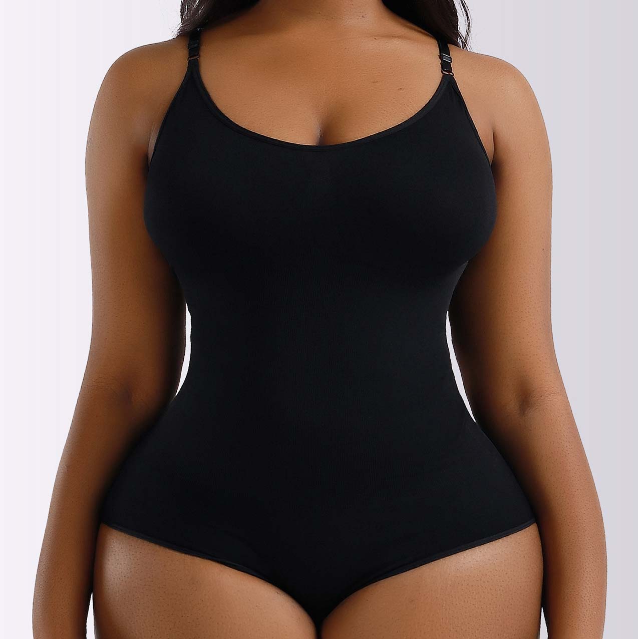 Black intimates,Plain Color intimates,Black Stretch High Waisted Full Body Shaper