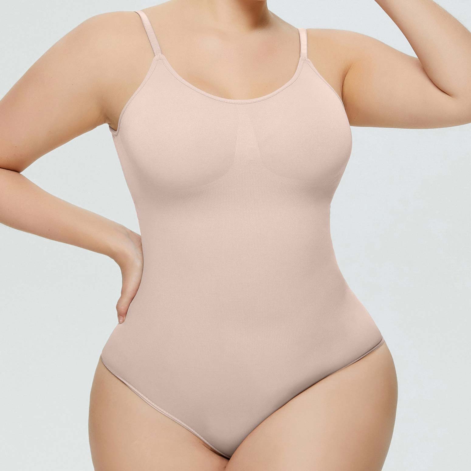 Skin Color intimates,Plain Color intimates,Stretch Skin Color High Waisted Full Body Shaper