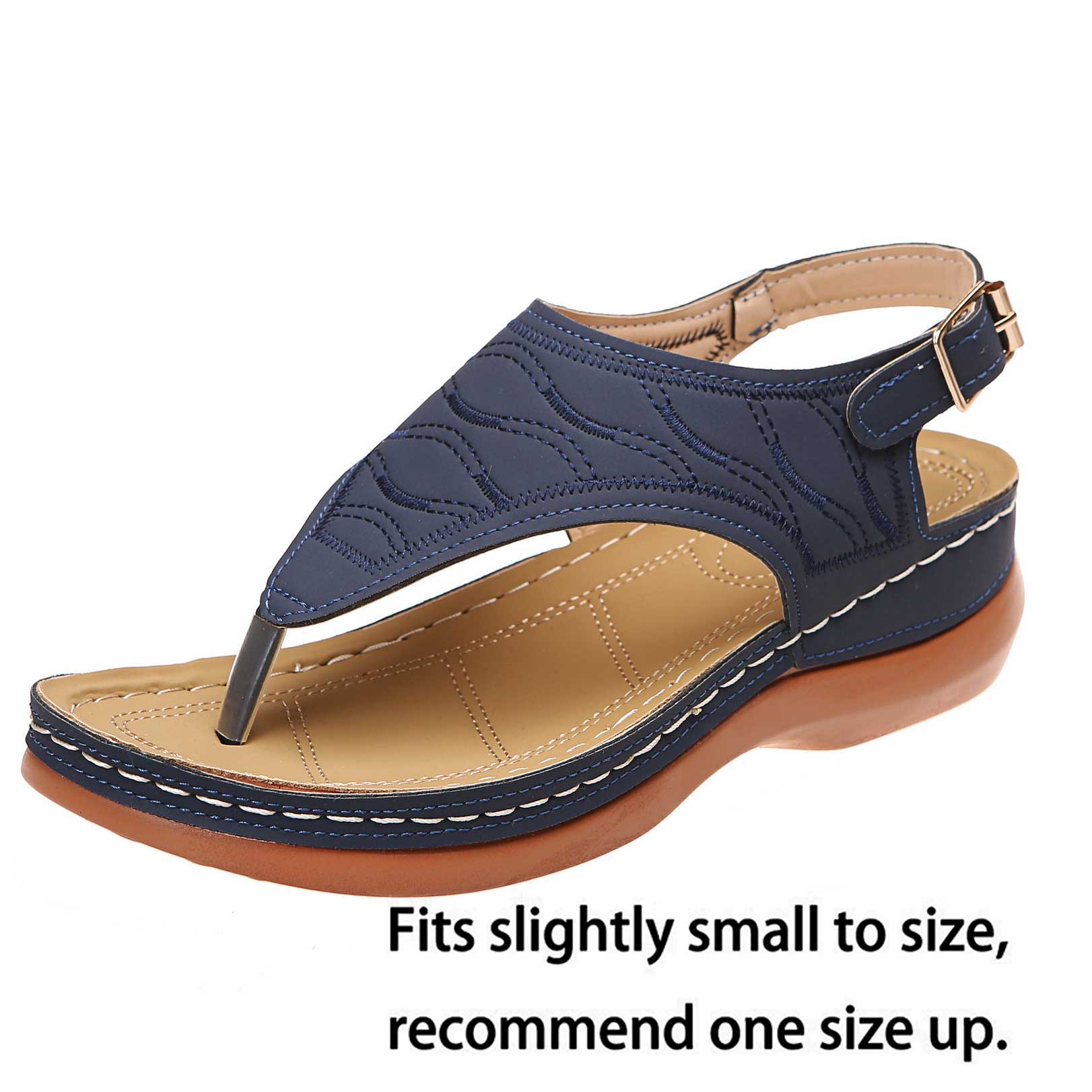 Navy shoes,Plain Color shoes,Navy Mid Heel Toe Post Sandals