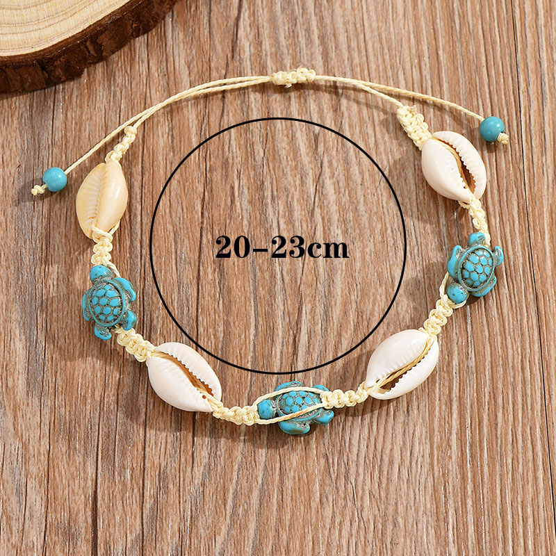 White jewelry,Other jewelry,Conch Sea Turtle Detail White Anklet