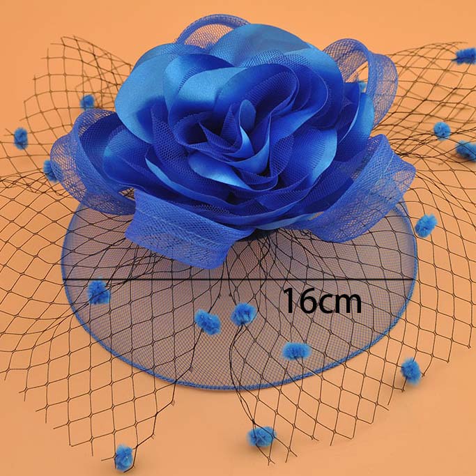 Blue accessories,Floral accessories,Plants accessories,Mesh Stitching Blue Floral Design Hat