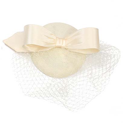 White accessories,Plain Color accessories,White Bowknot Design Retro Hemp Hat