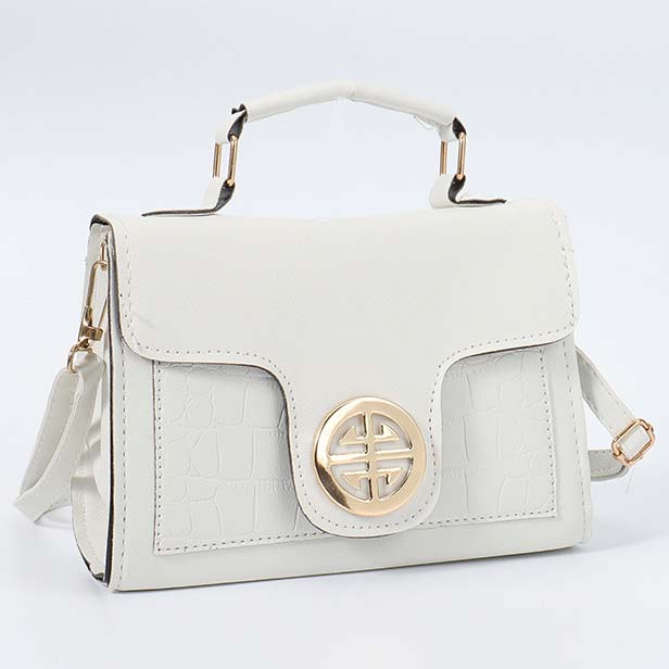 White accessories,Plain Color accessories,White PU Material Magnetic Shoulder Bag