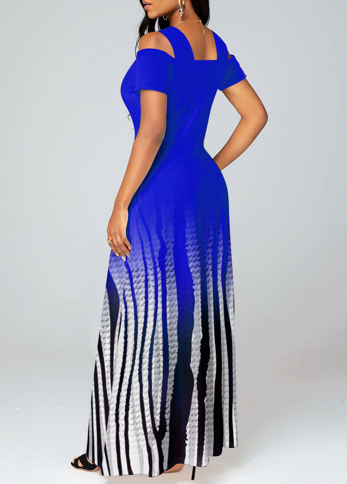 Royal Blue dresses,Ombre dresses,ROTITA Criss Cross Ombre Royal Blue Maxi Dress