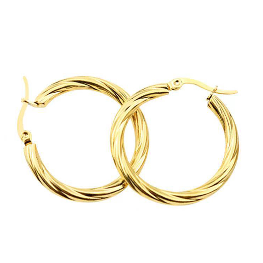 Round Alloy Detail Geometric Pattern Gold Earrings
