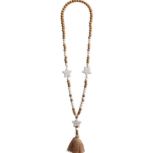 White jewelry,Other jewelry,Tassel Star Detail Round White Necklace