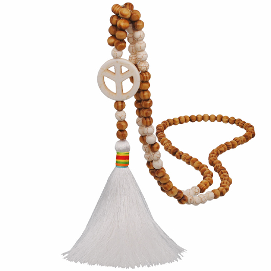 Light Coffee jewelry,Other jewelry,Wood Tassel Round Light Coffee Necklace