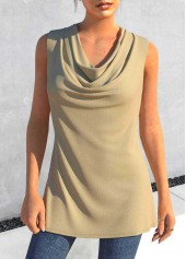 Light Camel tops,Plain Color tops,ROTITA Two Piece Light Camel Tank Top and Lightweight Cardigan
