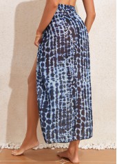 Dusty Blue swimwear,Leopard swimwear,Animal Print swimwear,Tie Dusty Blue Leopard Cover Up