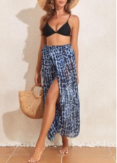 Dusty Blue swimwear,Leopard swimwear,Animal Print swimwear,Tie Dusty Blue Leopard Cover Up