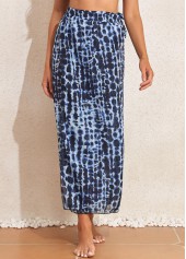 Dusty Blue swimwear,Leopard swimwear,Animal Print swimwear,Tie Dusty Blue Leopard Cover Up