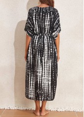 Black swimwear,Tie Dye swimwear,Geometric swimwear,Lightweight Tie Dye Black Cover Up