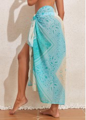 Mint Green swimwear,Tribal swimwear,Dot swimwear,Geometric swimwear,Tie Mint Green Tribal Print Sarong