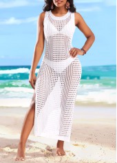 Meah Split White Bodycon Cover Up