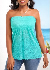 Lace Mint Green Bandeau Tank Top