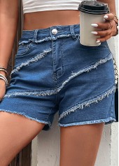 Pocket Regular Button Fly Denim Shorts
