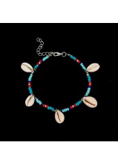 Multi Color jewelry,Other jewelry,Conch Beads Detail Multi Color Anklet
