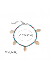Multi Color jewelry,Other jewelry,Conch Beads Detail Multi Color Anklet
