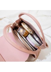 Pink accessories,Animal Print accessories,Snakeskin Print Pink Chains Magnetic Shoulder Bag