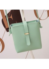 Mint Green accessories,Plain Color accessories,Mint Green Spaghetti Strap Hasp Shoulder Bag