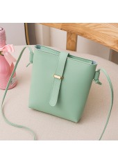 Mint Green Spaghetti Strap Hasp Shoulder Bag