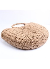 Light Camel accessories,Plain Color accessories,Light Camel Circular Design Drawstring Hand Bag