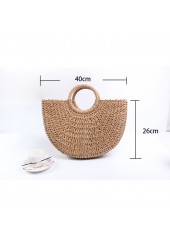 Light Camel accessories,Plain Color accessories,Light Camel Circular Design Drawstring Hand Bag