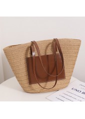 Light Camel accessories,Plain Color accessories,Light Camel Contrast Zip Shoulder Bag